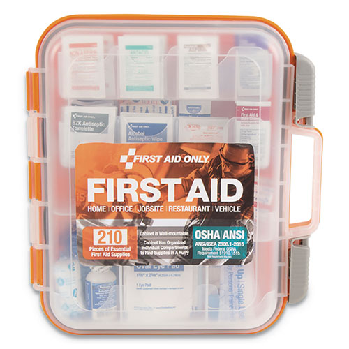 Picture of ANSI Class A Bulk First Aid Kit, 210 Pieces, Plastic Case