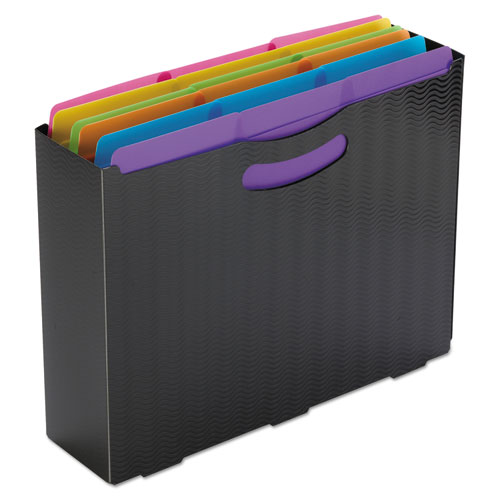 Picture of SuperTab Top Tab File Folders, 1/3-Cut Tabs: Assorted, Letter Size, 0.75" Expansion, Polypropylene, 18/Pack