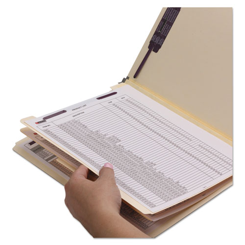 Picture of SuperTab Colored Classification Folders, SafeSHIELD Coated Fastener Technology, 2 Dividers, Letter Size, Dark Green, 10/Box