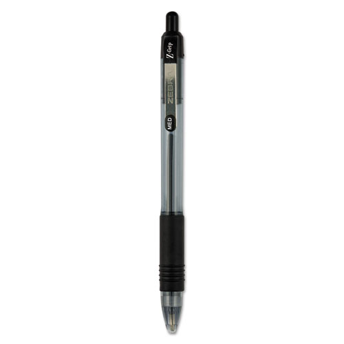 Z-Grip+Ballpoint+Pen%2C+Retractable%2C+Medium+1+mm%2C+Black+Ink%2C+Clear%2FBlack+Barrel%2C+24%2FPack