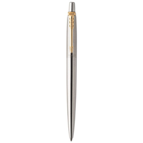 Picture of Jotter Gel Pen, Retractable, Medium 0.7 mm, Black Ink, Stainless Steel Barrel