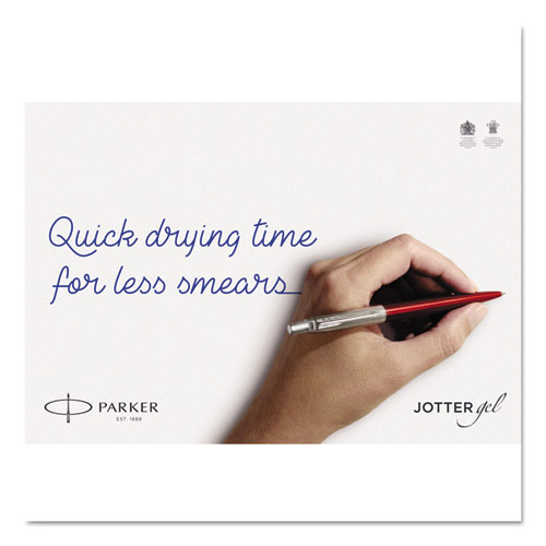 Picture of Parker Jotter Steel Gel Golden Finish Trim Ballpoint Pen