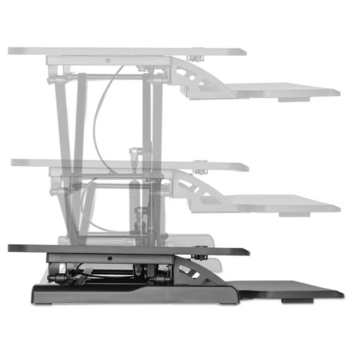 Picture of AdaptivErgo Two-Tier Sit-Stand Lifting Workstation, 31.5" x 26.13" x 4.33" to 19.88", Black