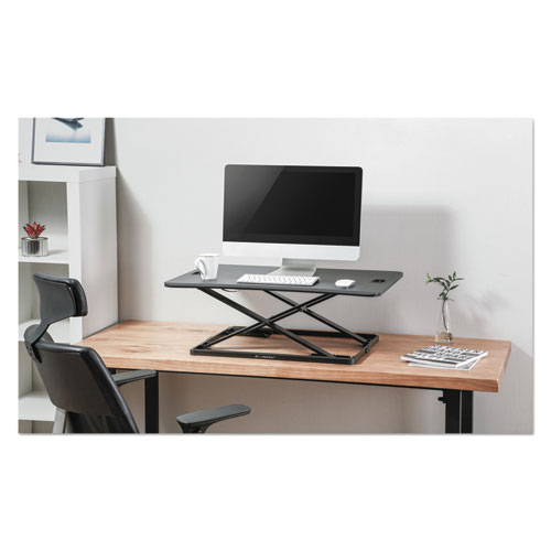 Picture of AdaptivErgo Ultra-Slim Sit-Stand Desk, 31.33" x 21.63" x 1.5" to 16", Black