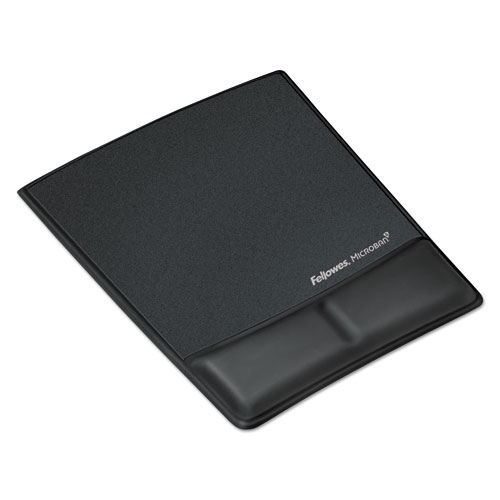 Picture of Ergonomic Memory Foam Wrist Rest with Attached Mouse Pad, 8.25 x 9.87, Black