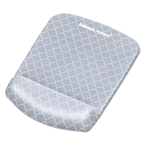 Picture of PlushTouch Mouse Pad with Wrist Rest, 7.25 x 9.37, Lattice Design