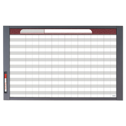 Picture of InView Custom Whiteboard, 48 x 36, White/Clear Surface, Graphite Fiberboard Frame