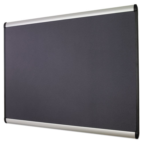 Picture of Prestige Plus Magnetic Fabric Bulletin Boards, 48" x 36", Gray Surface, Satin Aluminum Frame