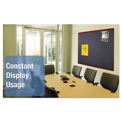 Picture of Prestige Plus Magnetic Fabric Bulletin Boards, 48" x 36", Gray Surface, Mahogany Finished Fiberboard/Plastic Frame