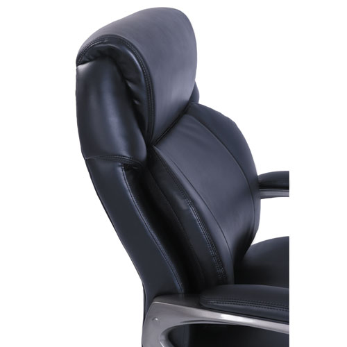 Picture of Cosset High-Back Executive Chair, Supports Up to 275 lb, 18.75" to 21.75" Seat Height, Black Seat/Back, Slate Base