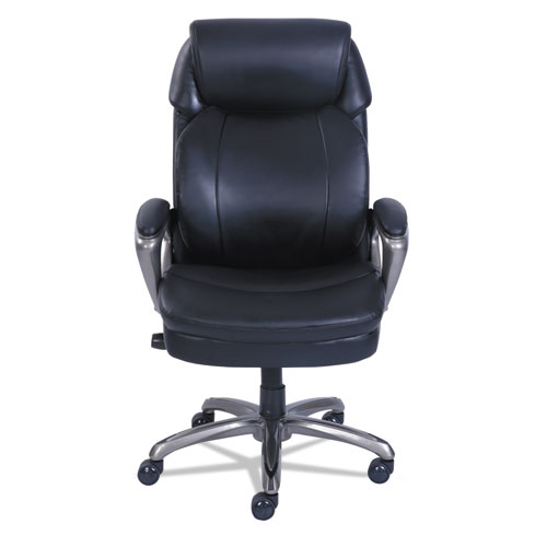 Picture of Cosset High-Back Executive Chair, Supports Up to 275 lb, 18.75" to 21.75" Seat Height, Black Seat/Back, Slate Base