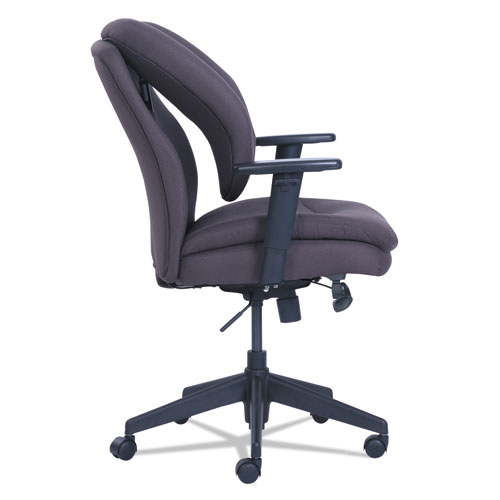 Picture of Cosset Ergonomic Task Chair, Supports Up to 275 lb, 19.5" to 22.5" Seat Height, Gray Seat/Back, Black Base