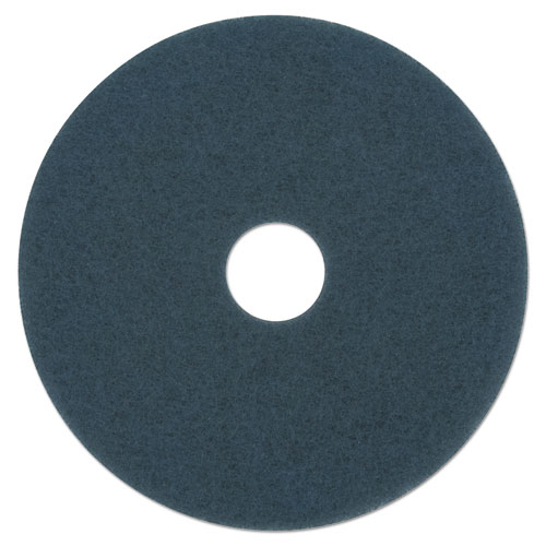 Picture of Scrubbing Floor Pads, 16" Diameter, Blue, 5/Carton