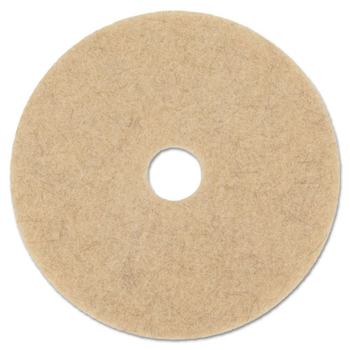 Picture of Natural Hog Hair Burnishing Floor Pads, 17" Diameter, Tan, 5/Carton