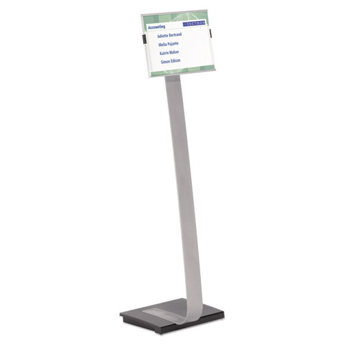 Picture of Info Sign Duo Floor Stand, Letter-Size Inserts, 15 x 46.5, Clear