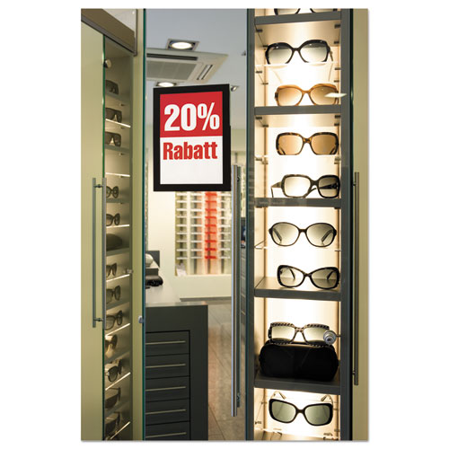 Picture of DURAFRAME Sign Holder, 5.5 x 8.5, Black Frame, 2/Pack