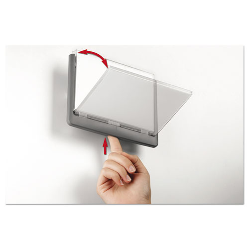 Picture of Click Sign Holder For Interior Walls, 6.75 x 0.63 x 5.13, Gray