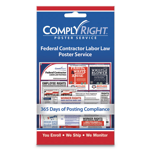 Picture of Labor Law Poster Service, "Federal Contractor Labor Law", 4 x 7