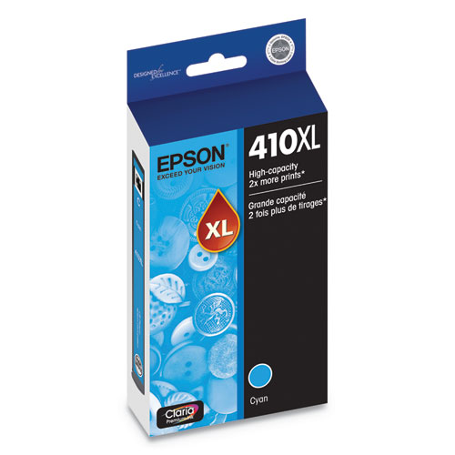 Picture of T410XL220-S (410XL) Claria High-Yield Ink, 650 Page-Yield, Cyan
