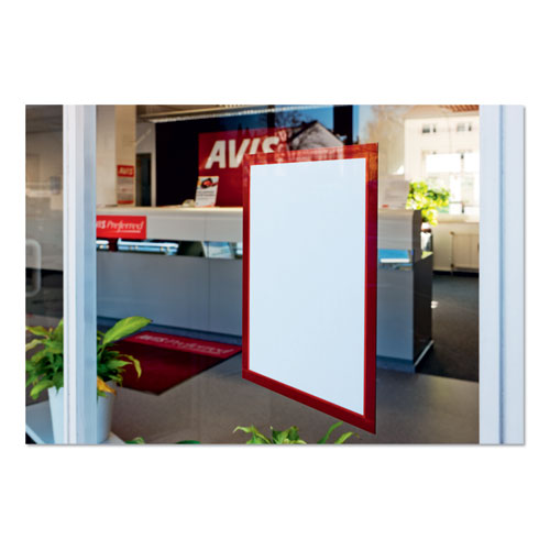 Picture of DURAFRAME Sign Holder, 8.5 x 11, Red Frame, 2/Pack