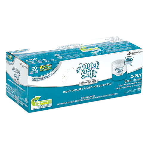 Picture of Angel Soft ps Premium Bathroom Tissue, Septic Safe, 2-Ply, White, 450 Sheets/Roll, 20 Rolls/Carton