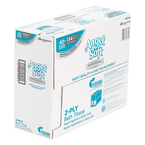 Picture of Angel Soft ps Premium Bathroom Tissue, Septic Safe, 2-Ply, White, 450 Sheets/Roll, 40 Rolls/Carton