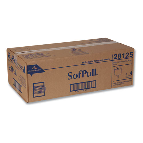 Picture of SofPull Premium Junior Capacity Towel, 1-Ply, 7.8 x 14.8, White, 225/Roll, 8 Rolls/Carton