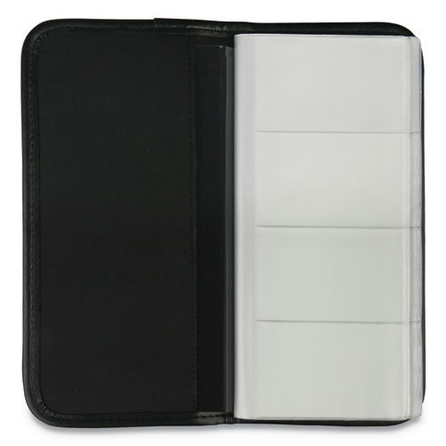 Picture of Business Card Holder, Holds 160 3.5 x 2 Cards, 4.75 x 10.13, Vinyl, Black