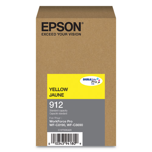 Picture of T912420 (912) DURABrite Pro Ink, 1700 Page-Yield, Yellow