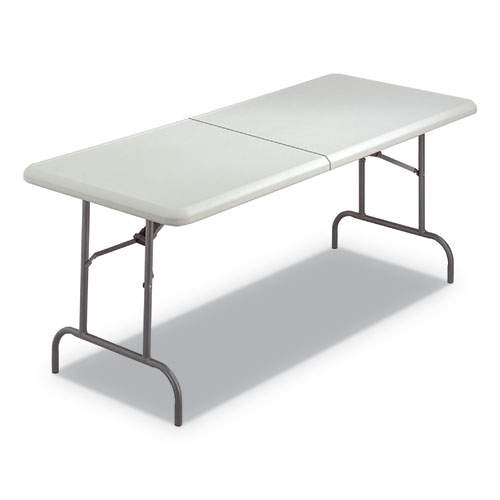 Picture of IndestrucTable Classic Bi-Folding Table, 1,200 lb Capacity, 30 x 72 x 29, Platinum