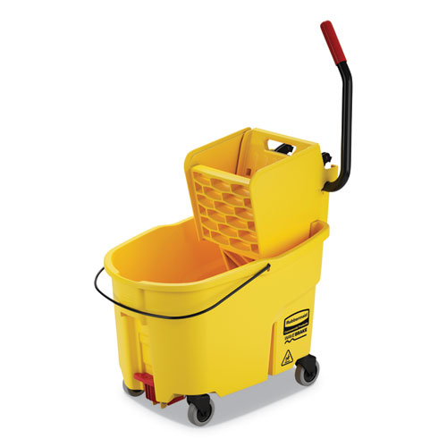Picture of WaveBrake 2.0 Bucket/Wringer Combos, Side-Press, 44 qt, Plastic, Yellow
