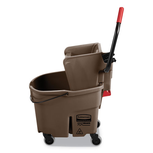 Picture of WaveBrake 2.0 Bucket/Wringer Combos, Side-Press, 35 qt, Plastic, Brown