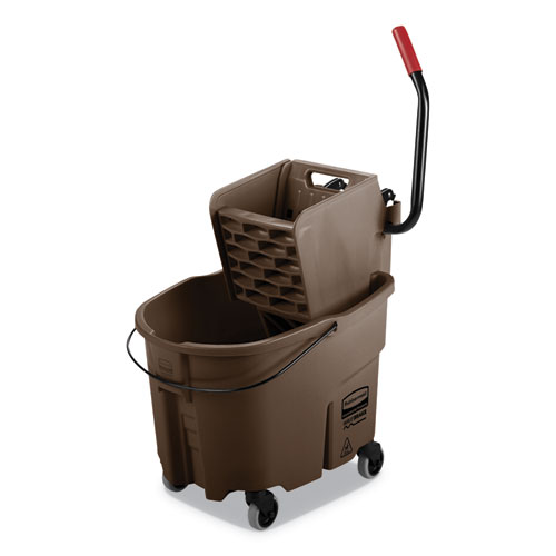 Picture of WaveBrake 2.0 Bucket/Wringer Combos, Side-Press, 35 qt, Plastic, Brown