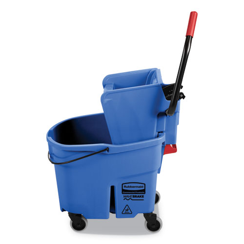 Picture of WaveBrake 2.0 Bucket/Wringer Combos, Side-Press, 35 qt, Plastic, Blue