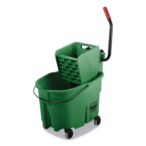 Picture of WaveBrake 2.0 Bucket/Wringer Combos, Side-Press, 35 qt, Plastic, Green