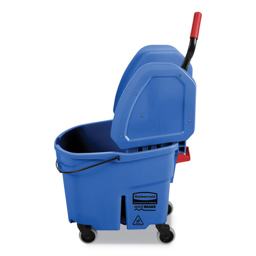 Picture of WaveBrake 2.0 Bucket/Wringer Combos, Down-Press, 35 qt, Plastic, Blue