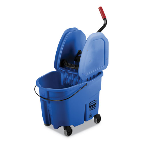 Picture of WaveBrake 2.0 Bucket/Wringer Combos, Down-Press, 35 qt, Plastic, Blue