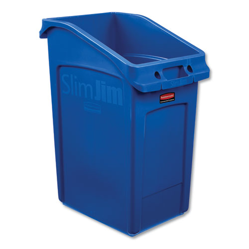 Picture of Slim Jim Under-Counter Container, 23 gal, Polyethylene, Blue