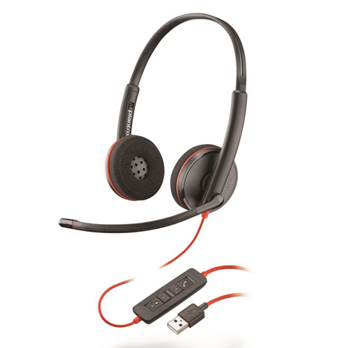 Picture of Blackwire 3220 Binaural Over The Head Headset, Black