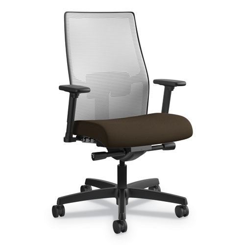 Ignition+2.0+4-Way+Stretch+Mid-Back+Mesh+Task+Chair%2C+Adjustable+Lumbar+Support%2C+Espresso+Seat%2C+Fog+Back%2C+Black+Base
