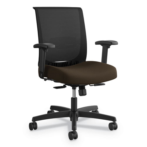 Convergence+Mid-Back+Task+Chair%2C+Synchro-Tilt+And+Seat+Glide%2C+Supports+Up+To+275+Lb%2C+Espresso+Seat%2C+Black+Back%2Fbase