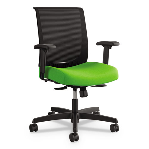 Convergence+Mid-Back+Task+Chair%2C+Synchro-Tilt+And+Seat+Glide%2C+Supports+Up+To+275+Lb%2C+Pear+Seat%2C+Black+Back%2Fbase