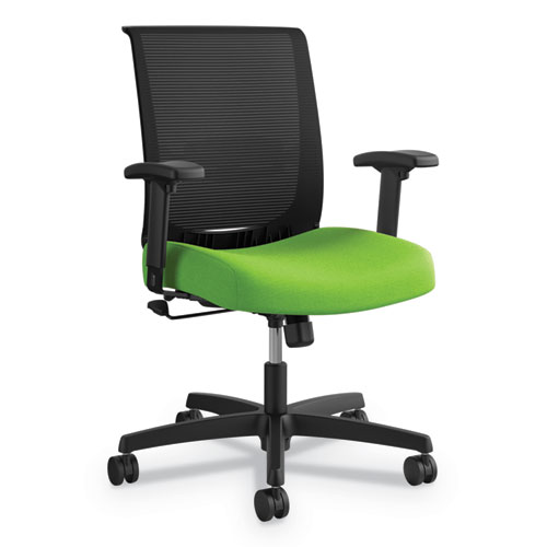 Convergence+Mid-Back+Task+Chair%2C+Swivel-Tilt%2C+Supports+Up+To+275+Lb%2C+16.5%26quot%3B+To+21%26quot%3B+Seat+Height%2C+Pear+Seat%2C+Black+Back%2Fbase