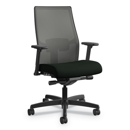 Ignition+2.0+4-Way+Stretch+Mid-Back+Mesh+Task+Chair%2C+Adjustable+Lumbar+Support%2C+Black+Seat%2C+Charcoal+Back%2C+Black+Base