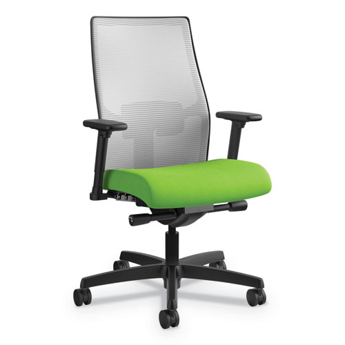 Ignition+2.0+4-Way+Stretch+Mid-Back+Mesh+Task+Chair%2C+Adjustable+Lumbar+Support%2C+Pear+Seat%2C+Fog+Back%2C+Black+Base