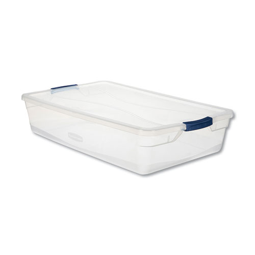 Picture of Clever Store Basic Latch-Lid Container, 41 qt, 17.75" x 29" x 6.13", Clear