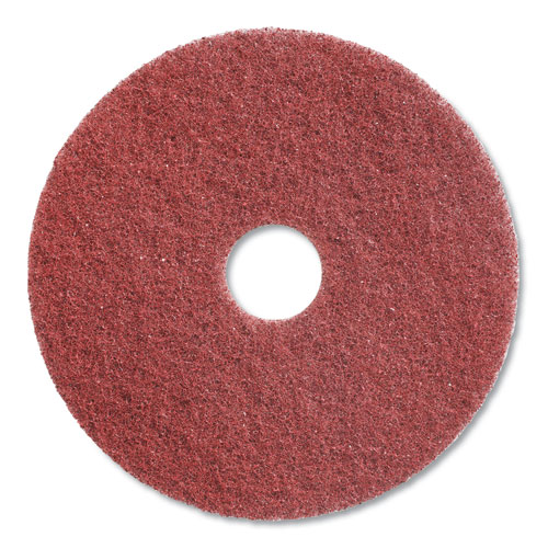 Picture of Twister Floor Pad, 17" Diameter, Red, 2/Carton