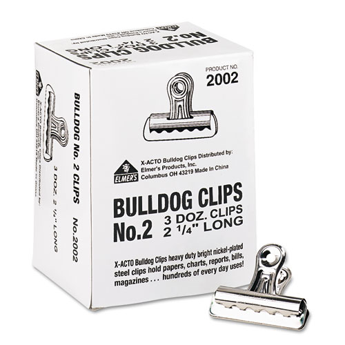 Picture of Bulldog Clips, Medium, Nickel, 36/Box