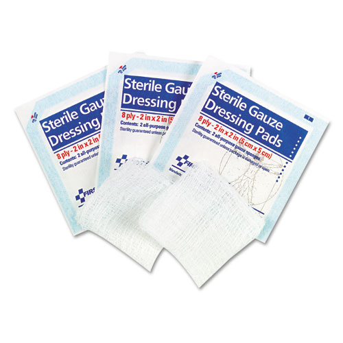 Picture of SmartCompliance Gauze Pads, Sterile, 8-Ply, 2 x 2, 5 Dual-Pads/Pack
