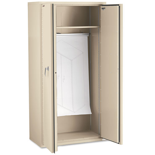 Picture of Storage Cabinet, 36w x 19.25d x 72h, UL Listed 350 Degree, Parchment